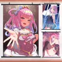 Game Hololive VTuber Himemori Luna HD Wall Scroll Roll Painting Poster Hang Poster Home Decor Collectible Decoration Art Gift