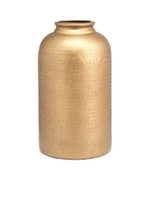 กระถางสูงคอเว้า Aluminium Brass Antique H 36 ซม. รุ่น 22RUIAC195928B สีทอง