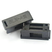 黑色保險絲底座5*20焊接式座子 帶蓋子BLX-A型保險絲套管座子