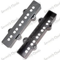 2 Pcs Black Plastic 10 Hole Open Type 5 String JB Style Bass Pickup Covers /Lid/Shell/Top