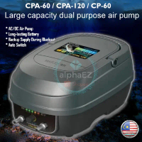 New Popularity Aquarium Hailea CPA-60 CPA-120 CP-60 AC/DC Air Pump Fish Tank Oxygen Pump Rechargeabl