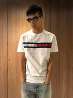 美國百分百【Tommy Hilfiger】T恤 TH 男 圓領 T-shirt 短袖 短T Logo 白色黑色 I986