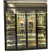 Stainless steel wine cabinet, constant temperature cabinet, custom wine cellar, villa, display cabinet, restaurant, light luxury
