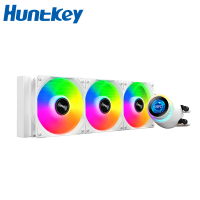 【Huntkey 航嘉】GX360R 巨齒鯊 ARGB 360 一體式水冷風扇(白/360水冷)