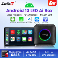 Carlinkit Smart Ai Box Android 13 Car Play Wireless Android Auto Wireless Dongle QCM6225 8-Core 4G Lte For Netflix Fota Update