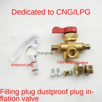 Automobile CNG gas filling valve natural gas filling port switch plug dust plug oil to gas plug