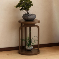 【匠俱】中式花架 博古架 圓形花台 花盆架 小花台(花架 花台 博古架)