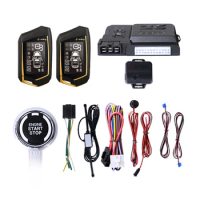Car Anti-Theft Alarm Remote Starter System PKE Keyless Entry Central Lock Kit 2-Way Vibration Alarm Support APP Control
