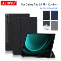 For Samsung Galaxy Tab S9 FE+ 2023 Case 12.4 Inch Protective PU Leather Stand Cover For Tab S9 FE Plus SM-X610 X616B Tablet case