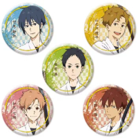 Anime Tsurune: Kazemai koukou kyuudoubu Narumiya Minato Cosplay Metal Badge Button Brooch Pins Collection Toy Clothing Decor