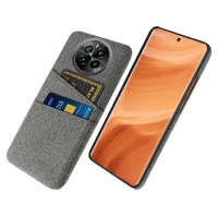 For Oppo Realme GT5 Pro Funda Luxury Fabric Dual Card Cover For OPPO Realme GT5 Pro 5G 6.78“ RMX3888 Business Case Capa Coque