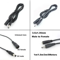5.5x2.1mm Plug Connector 5V 2A 12V 5A 3.5x1.35mm Jack DC Female to Male Extension Cord Cable Power Supply Adapter Wire Line W28