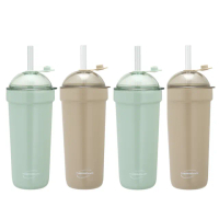 【THERMOcafe凱菲】買1送1_不鏽鋼真空吸管保溫杯珍奶杯900ml(TCBT-900)