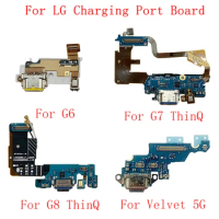 USB Charging Dock Port Connector Board Flex Cable For LG G5 G6 G7 ThinQ G8 ThinQ Velvet 5G G8S ThinQ Replacement Parts