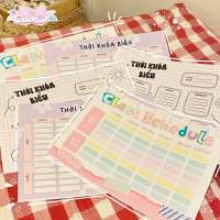 Set 4 THỜI KHÓA BIỂU dễ thương size A5