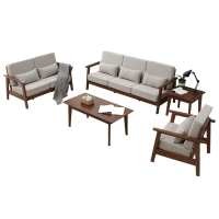 【免運】美雅閣| 日式簡約客廳家具橡木組合沙發可拆洗北歐風軟包小戶型全實木沙發