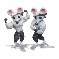 Anime Demon Slayer Muscle Mouse Action Figure Muscle Rat of Uzui Tengen 8cm PVC Collection Model Toys for Kids Gifts