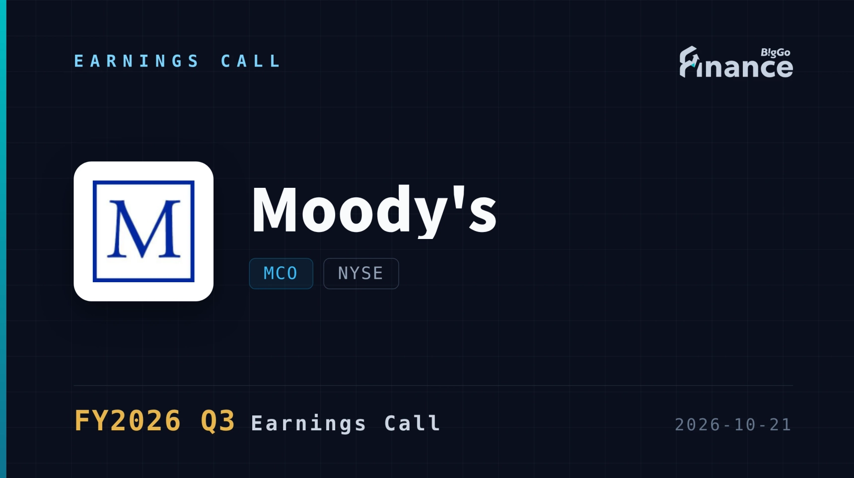 [Moody's Q3 2026 Earnings Call] AI Infrastructure Fuels Q3 Beat: Investment-Grade Issuance Hits Record as Moody's Tops $2B Revenue for Third Straight Quarter