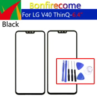 Touch Screen For LG V40 ThinQ V405QA7 V405UA V405TAB Front Glass Panel Front Outer Glass Lens For LG V40 LCD Glass Replacement