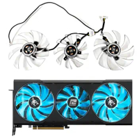 New LED 95MM Cooler Fan Replacement For PowerColor Hellhound Spectral White AMD Radeon RX 6700 XT 12GB GDDR6 Graphics Video Card
