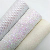 Onefly 21X29CM Rose JELLY PVC, Metallic Litchi Smooth Synthetic Leather Sheets For Bow DIY handbags shoes BQ001
