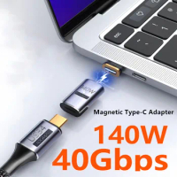 140W Strong Magnetic USB Type-C OTG Adapter 40Gbps Alloy Thunderbolt Charging Converter For Macbook Phone Ipad 8K 120HZ Vedio​