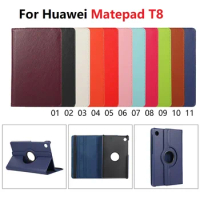 360 Degree Rotating Case For Huawei MatePad T8 Case PU Leather Thin Stand Tablet For Huawei MatePad T8 2020 8.0" Cover