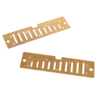 10 Holes Harmonica Reed Plates Reeds Brass Cover W/Screws Accessories C Tone