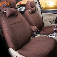 Custom Fit Linen Fabric Seats Cover for Subaru XV 2018 2015 2019 2012-2021 Seat Covers Set for Cars Cushion Supports Accessories