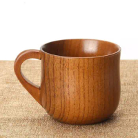 50pcs/lot Chinese Style Natural Jujube Wooden Tea Cups Wooden Handgrip Cups Drinkware Kitchen Accessories 7.5*6.8cm SN3405