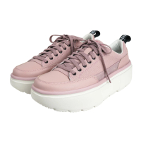 【Ustini】我挺你健康鞋 厚底鬆糕鞋-女款-粉色(綁帶透氣牛皮休閒鞋UEX2007CSG)