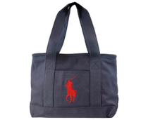 日本直送 多色可選 (中型長背帶款) POLO RALPH LAUREN 包包 托特包 帆布包 媽媽包 學院風  手提包 大馬  拉鍊 LOGO 多色