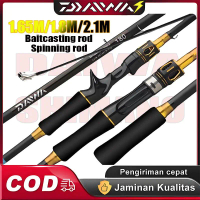 DAIWA คันเบ็ด น้ำหนักเบาปั่น Baitcasting Rod M การกระทำ คันเบ็ด UL สำหรับจิ๊กกิ้ง | คันเบ็ดพกพาสำหรั