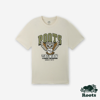 Roots男裝- ANIMAL FRIENDS ARCH 短袖上衣-椰奶色