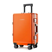 Aluminum frame Luggage Female 24'' Silent Universal Wheel Travel Suitcase Male 26'' Password Travel Cabin Suitcase 20''