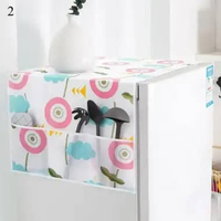 SK-C116 Cover Penutup Kulkas Anti Air Sarung Alas Taplak Kulkas Waterproof Dgn Tempat Penyimpanan BU