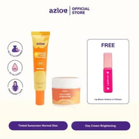 Tinted Sunscreen Kulit Berminyak + Day Cream untuk Flek [SPECIAL BUNDLING AZLOE] PAKET DISKON TINTED