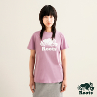 Roots 女裝- COOPER BEAVER短袖T恤-紫色