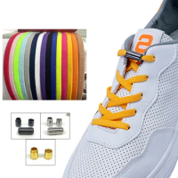 Lazy Shoe Laces Elastic Personalized Metal Magnetic Capsule No Tie Shoelaces For Kids And Adult