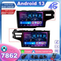 Android 13 Snapdrag CPU Car Radio Carplay For Honda Jazz 3 2015 - 2020 Fit 3 GP GK 2013 - 2020 Multimedia Player GPS Navigation