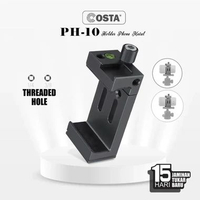 COSTA PH-10 CNC Metal Phone Holder Tripod With HotShoe/ Waterpass Black
