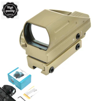 Riflescope Reflex Sight with 4 Reticles Red Dot Sight Holographic Optic Scope For 20mm 11MM Rail Mount Absolute Co-Witness