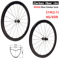 No Logo carbon wheel hub elbow disc brake 700c Road Bike 24h Wheelset 1352g High-quality Carbon Wheel hub Center Lock Road Bike