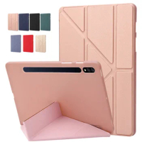 Case For Samsung Tab S9 FE Case 10.9" Smart Folio Soft Silicon Back Stand Cover For Funda Galaxy Tab S9 Tab S8 S7 Case Coque 11"