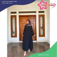 [P R O M O] Gamis Abaya Bahan Airflow Premium Jumbo Busui Gamis Dress Airflow Terbaru Gamis Wanita P