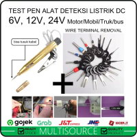 Paket Test Pen Tes Pen DC 12V 24V + Wire Terminal Removal Mobil Motor