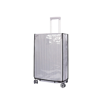 【BOBOLIFE】透明黑邊行李保護套 旅行箱防水保護套(18吋 20吋 22吋)