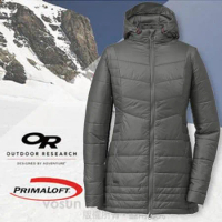 【美國 Outdoor Research】女 PrimaLoft 超輕高抗水連帽保暖科技羽絨外套夾克/97777 灰
