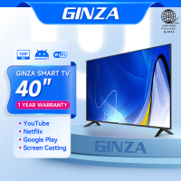 GINZA 40 Inch Smart TV Slim HD LED Smart TV Black Android TV