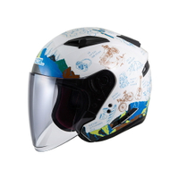 【SOL Helmets】SO-7E開放式安全帽 (探險者_白/藍綠) ｜ SOL安全帽官方商城